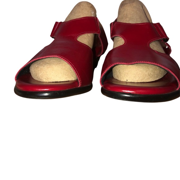 SAS Red Heeled Sandals Woman’s 8.5N - Picture 5 of 12